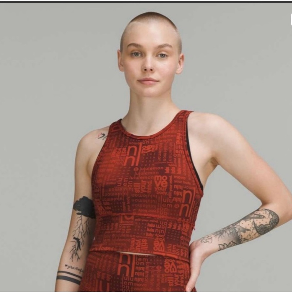 lululemon athletica Red Graphic Crop Top